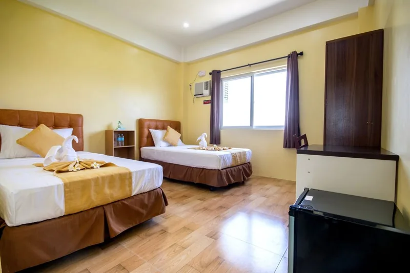 Boracay Coco English Academy 校内寮Twin Roomの学校提供写真（校舎外観ではありません）